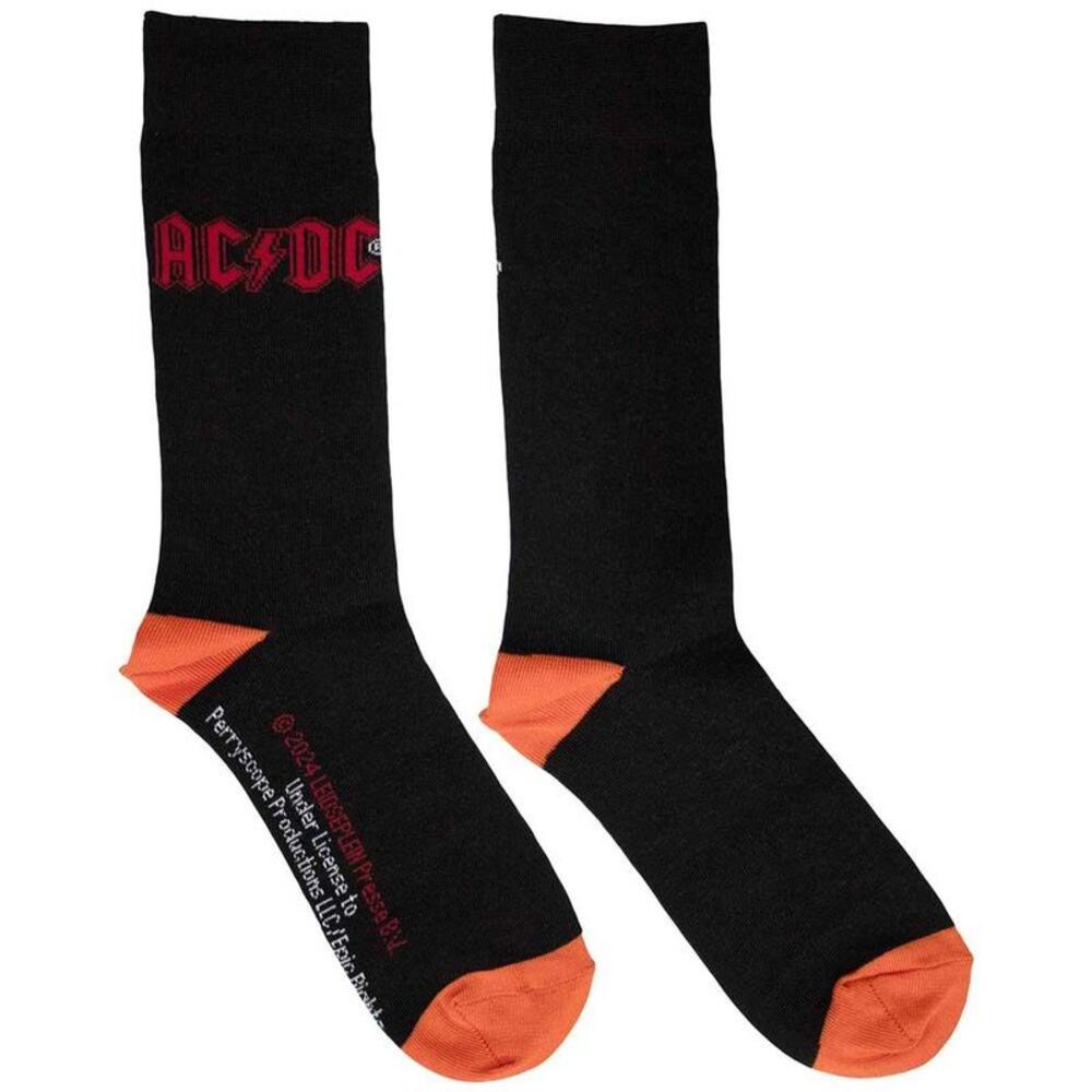 AC/DC Unisex Adult Logo Socks / Black